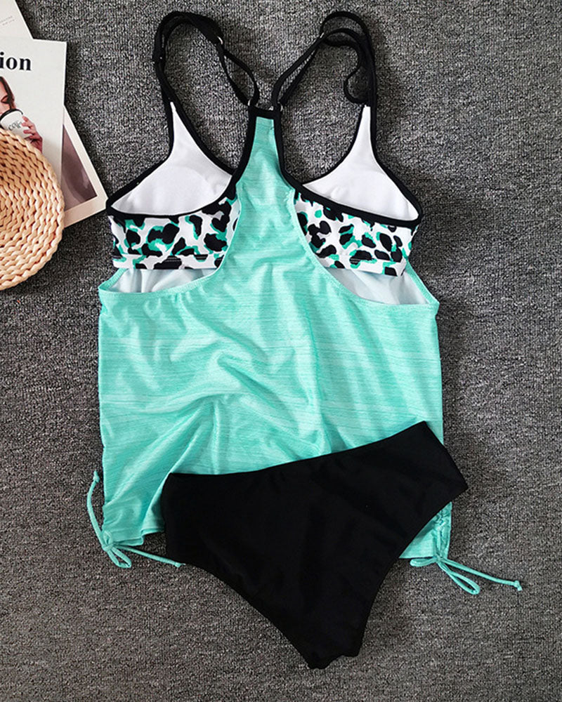 Mila | Leopard Print Tankini Push-Up Swimwear with Bold Summer Style