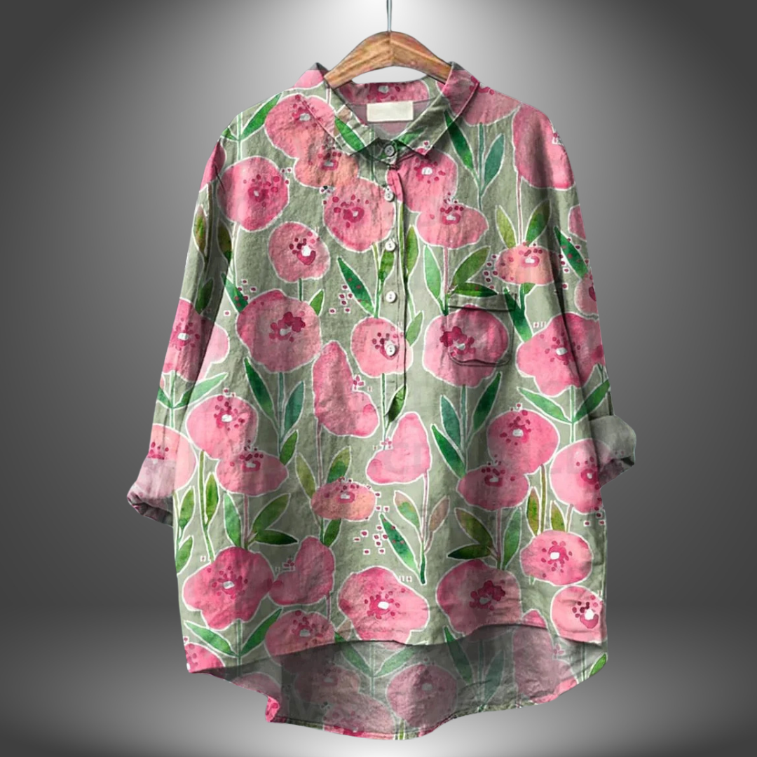 Ruby | Women’s Floral Print Shirt Lightweight Casual Summer Shirt
