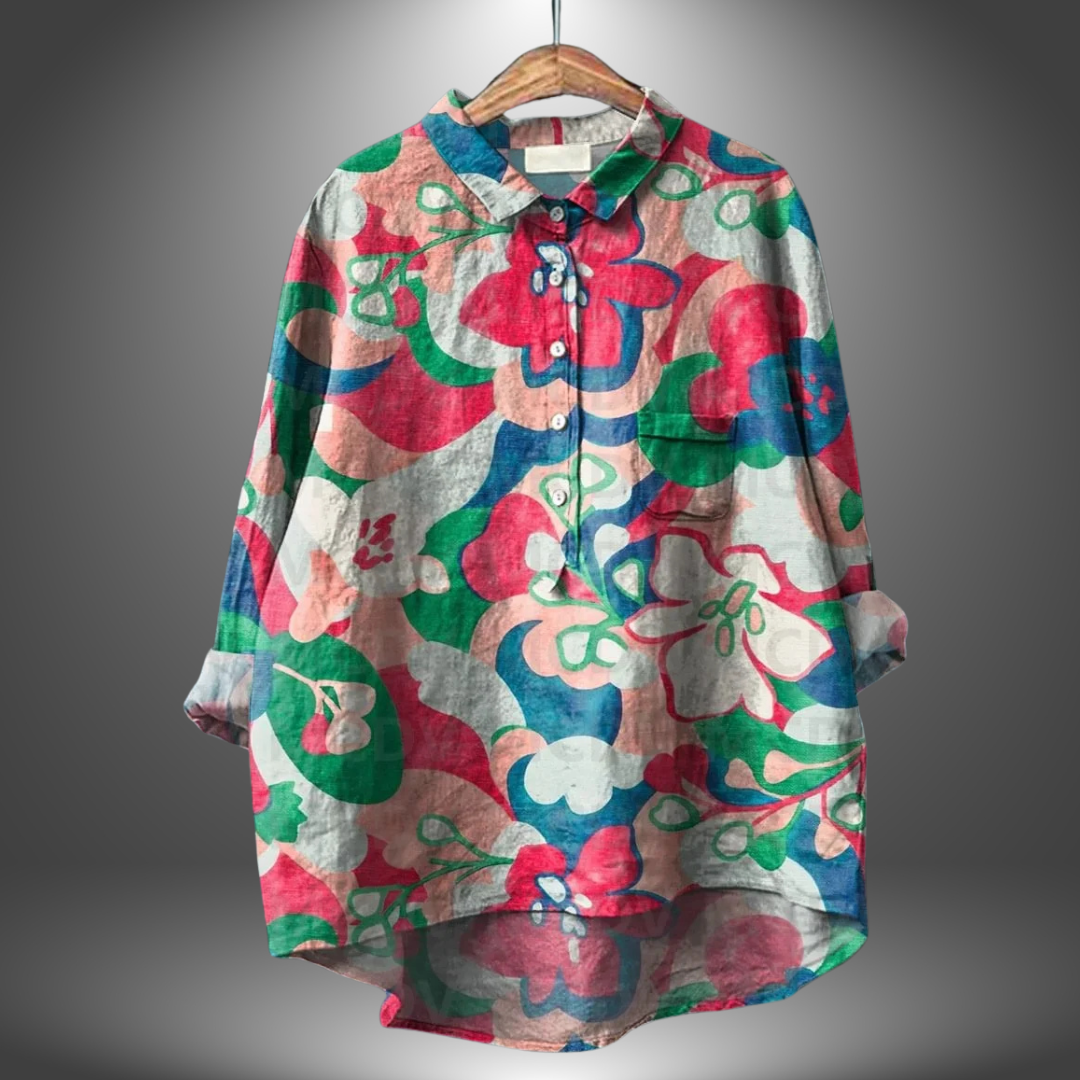 Ruby | Women’s Floral Print Shirt Lightweight Casual Summer Shirt