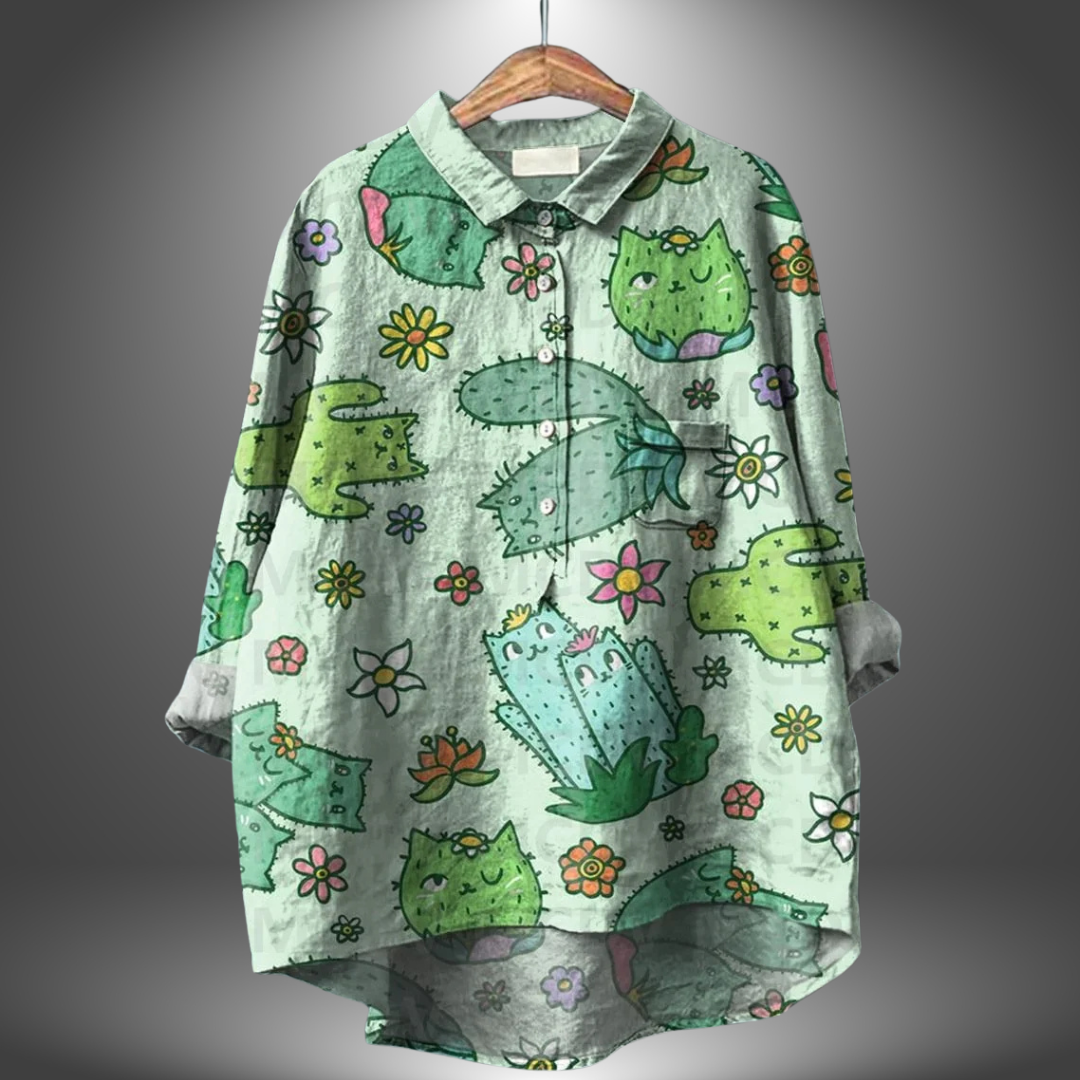 Ruby | Women’s Floral Print Shirt Lightweight Casual Summer Shirt