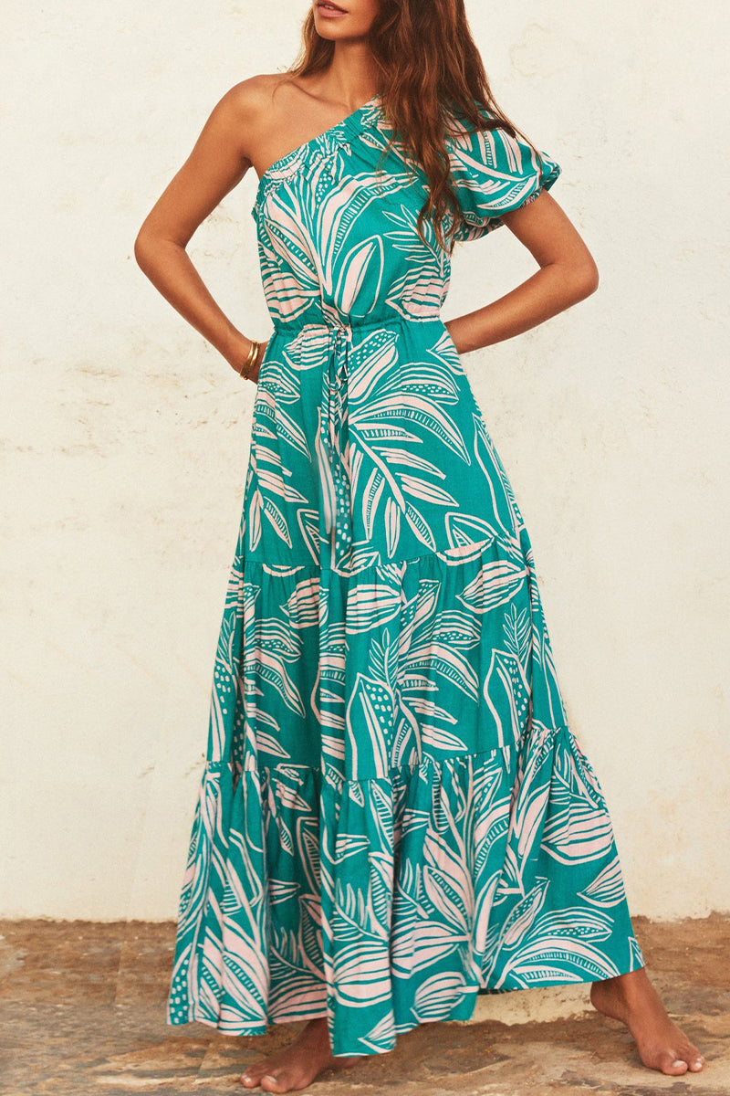 Variant image for Women's Floral Maxi Dress – Off-Shoulder, Relaxed Fit, Cinched Waist, Summer Ready-1