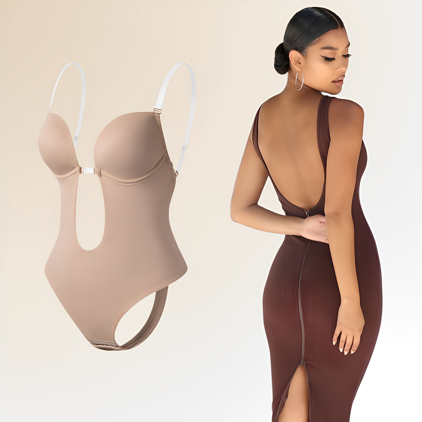 Robyn | Backless Bodysuit Bra for Women Seamless, Supportive & Invisible Fit