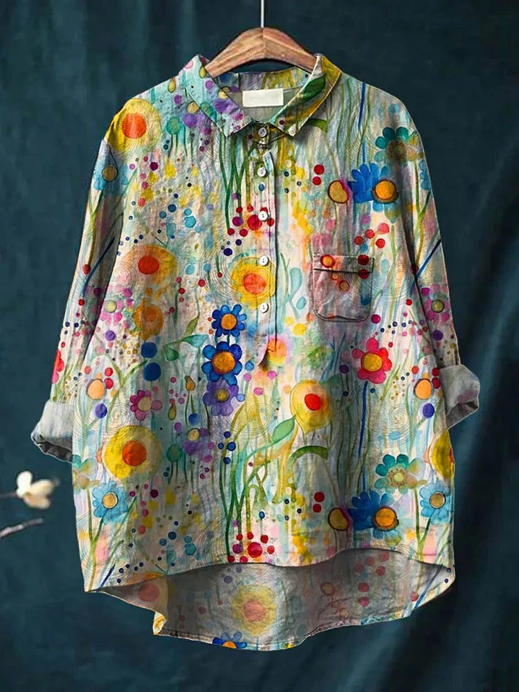 Violet | Boho Hippie Art Tee for Women Colorful Peace Print Shirt