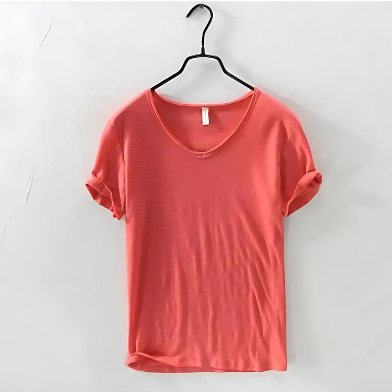 Daniel | Men's V-Neck Cotton T-Shirt Lightweight Breathable Casual Summer Tee