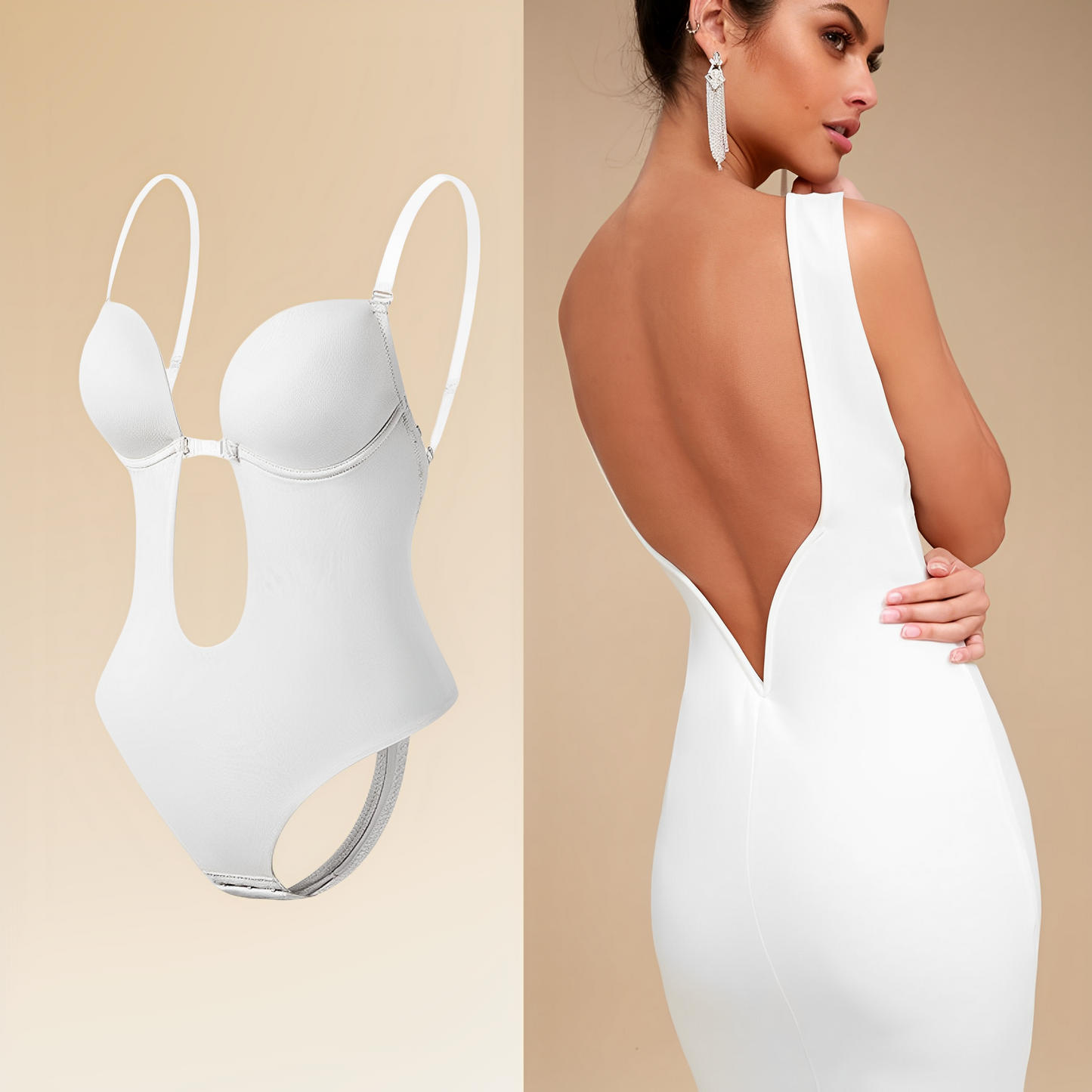Robyn | Backless Bodysuit Bra for Women Seamless, Supportive & Invisible Fit