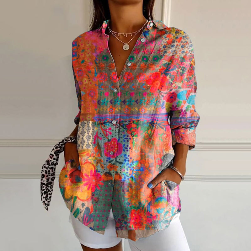 Thea | Elegant Floral Shirt Women's Lightweight Casual Shirt