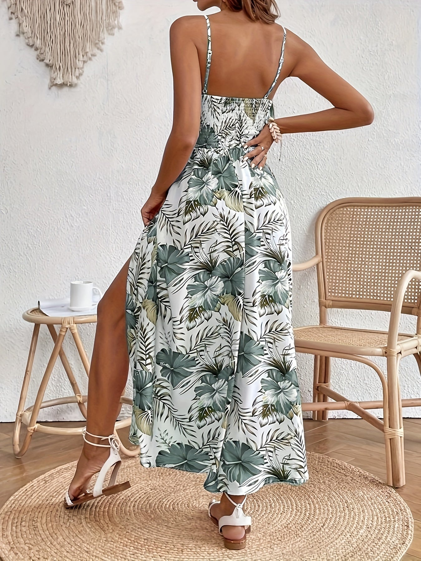 Women's Floral Maxi Dress – Sleeveless Sweetheart Neckline, Flowy Fit, Lightweight, Summer Ready