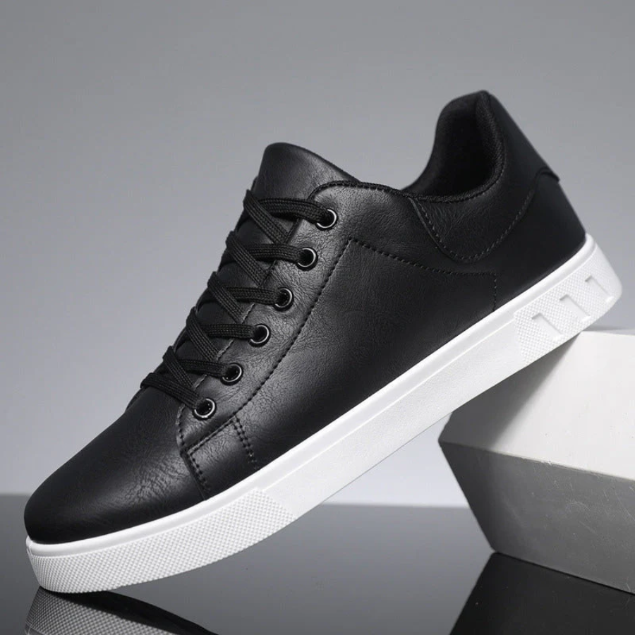 Toby | Men’s Leather Sneakers Breathable, Waterproof, Lace-Up Casual Shoes