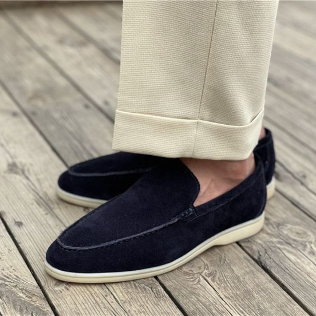 Oscar | Men’s Suede Loafers Elegant Slip-On Leather Shoes with Memory Foam