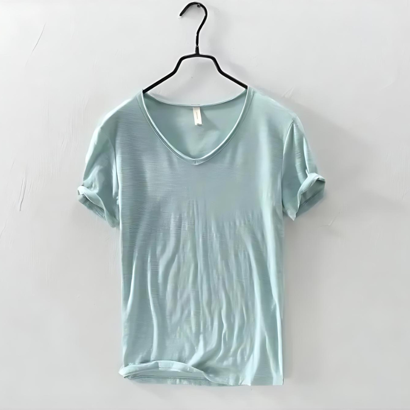 Daniel | Men's V-Neck Cotton T-Shirt Lightweight Breathable Casual Summer Tee