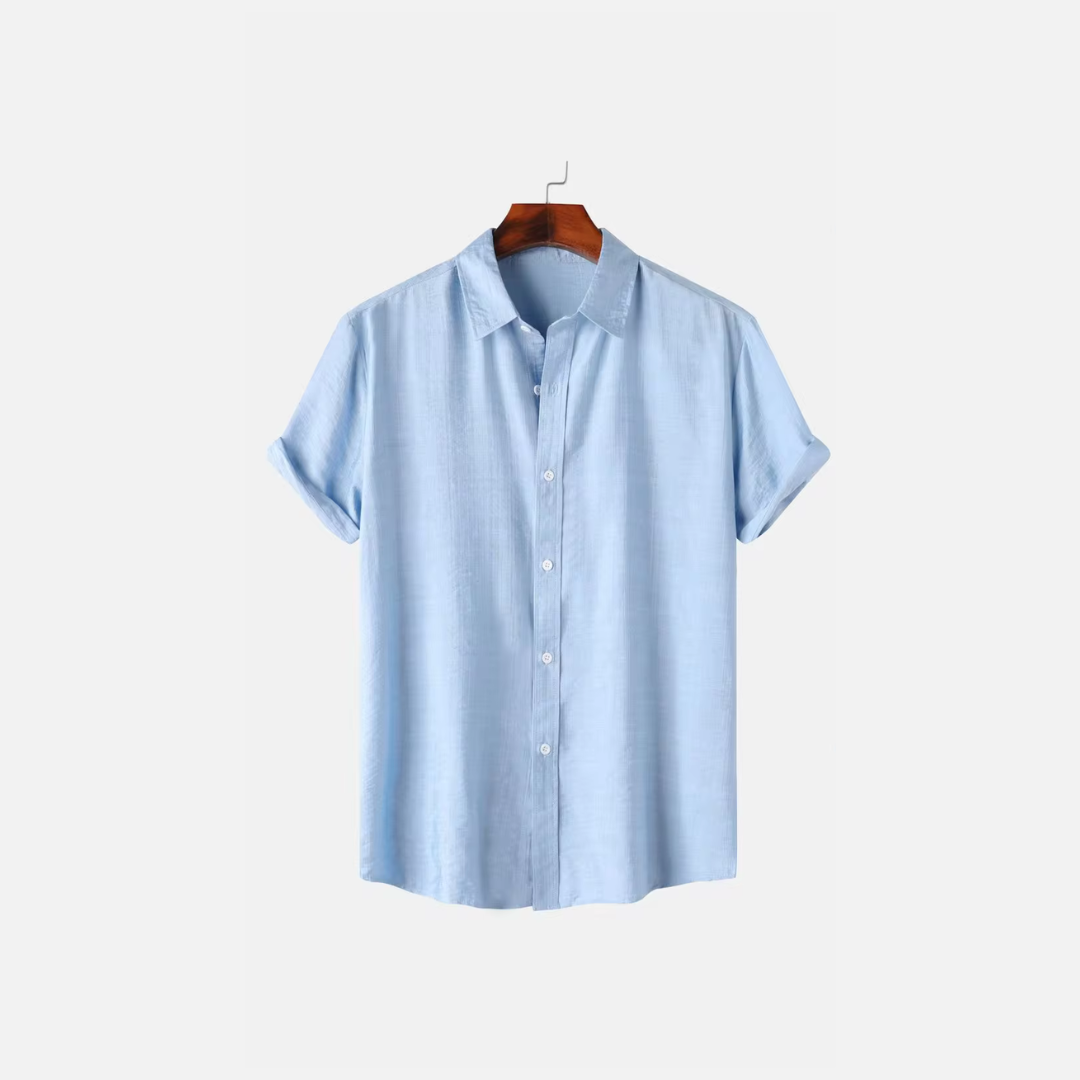 Joshua | Men's Linen Shirt Lightweight Short Sleeve Summer Casual Top