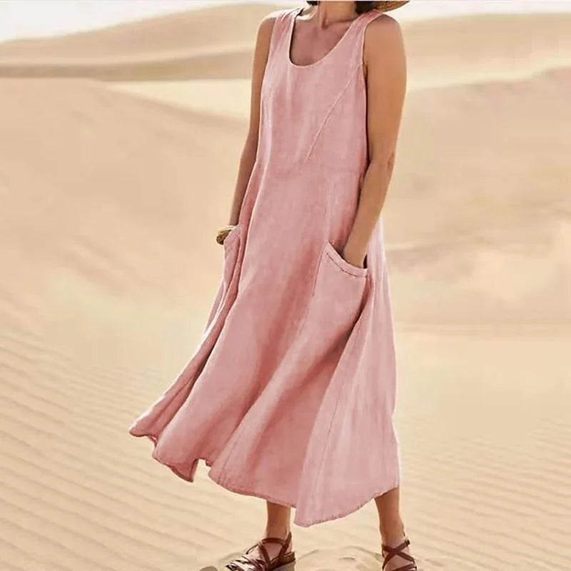 Variant image for Women's Long Sleeve Maxi Dress – Elegant Flowing Design, Breathable Polyester, Summer Ready-11
