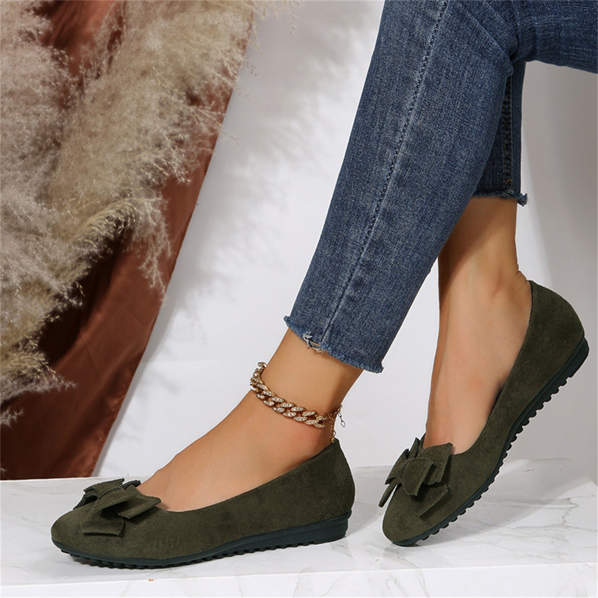 Poppy| Women’s Slip-On Comfort Shoes Casual Cotton Flats for Everyday Wear