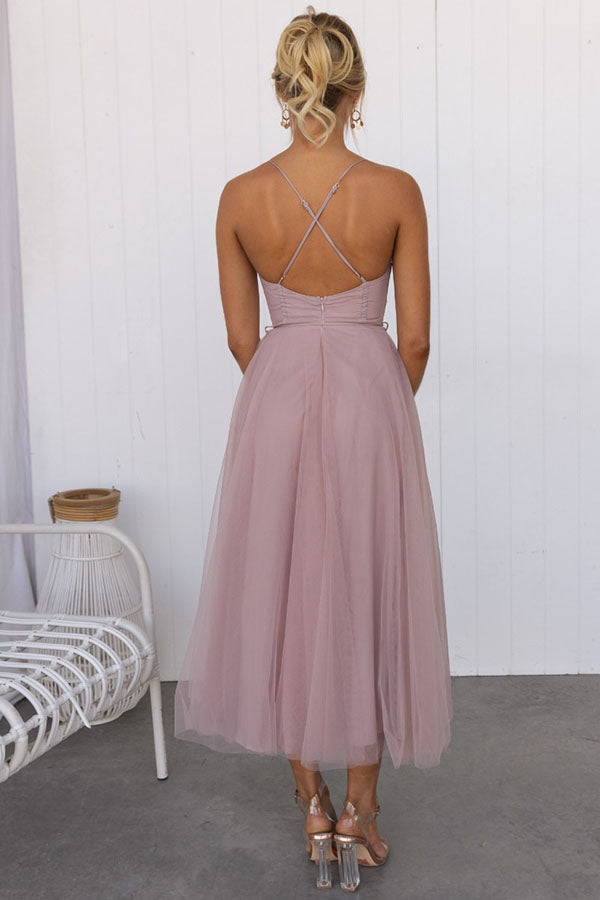Rosie | Fairytale Maxi Dress Elegant Halter Formal Gown with Lace Detail