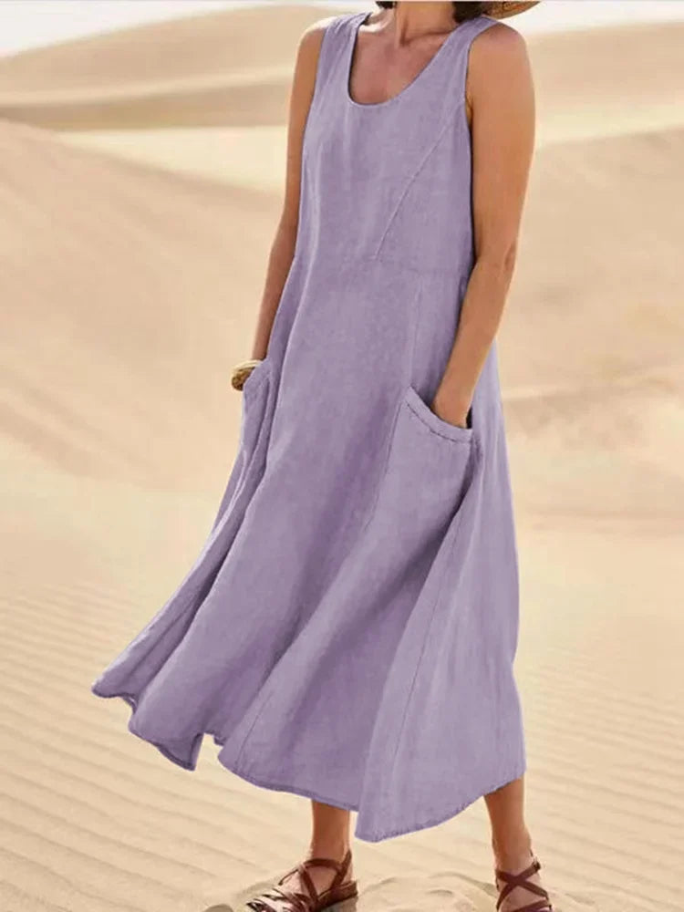 Variant image for Women's Long Sleeve Maxi Dress – Elegant Flowing Design, Breathable Polyester, Summer Ready-25