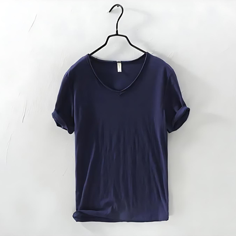 Daniel | Men's V-Neck Cotton T-Shirt Lightweight Breathable Casual Summer Tee