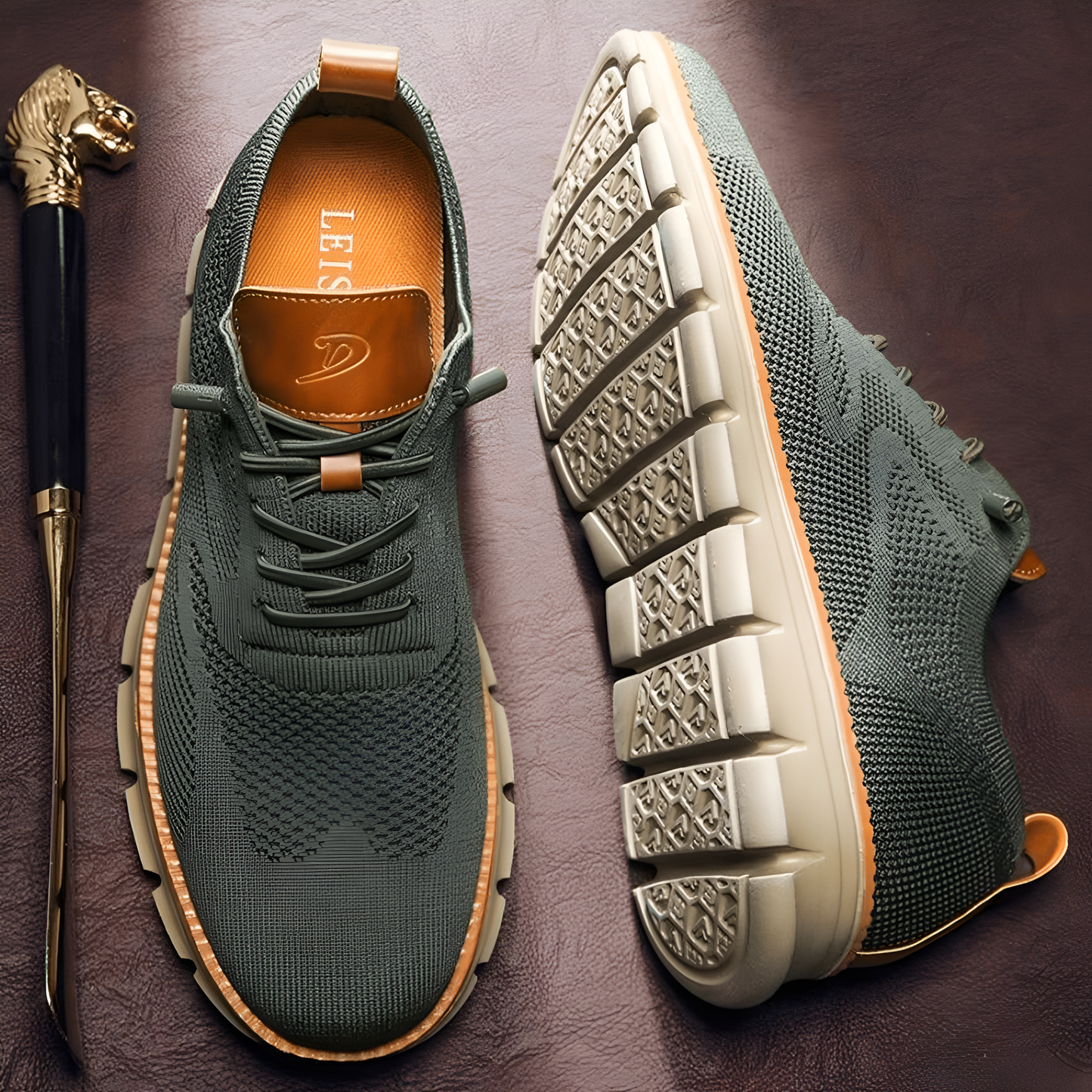 Oliver | Men’s Ultra-Comfort Knit Sneakers Breathable Casual Lace-Up Shoes