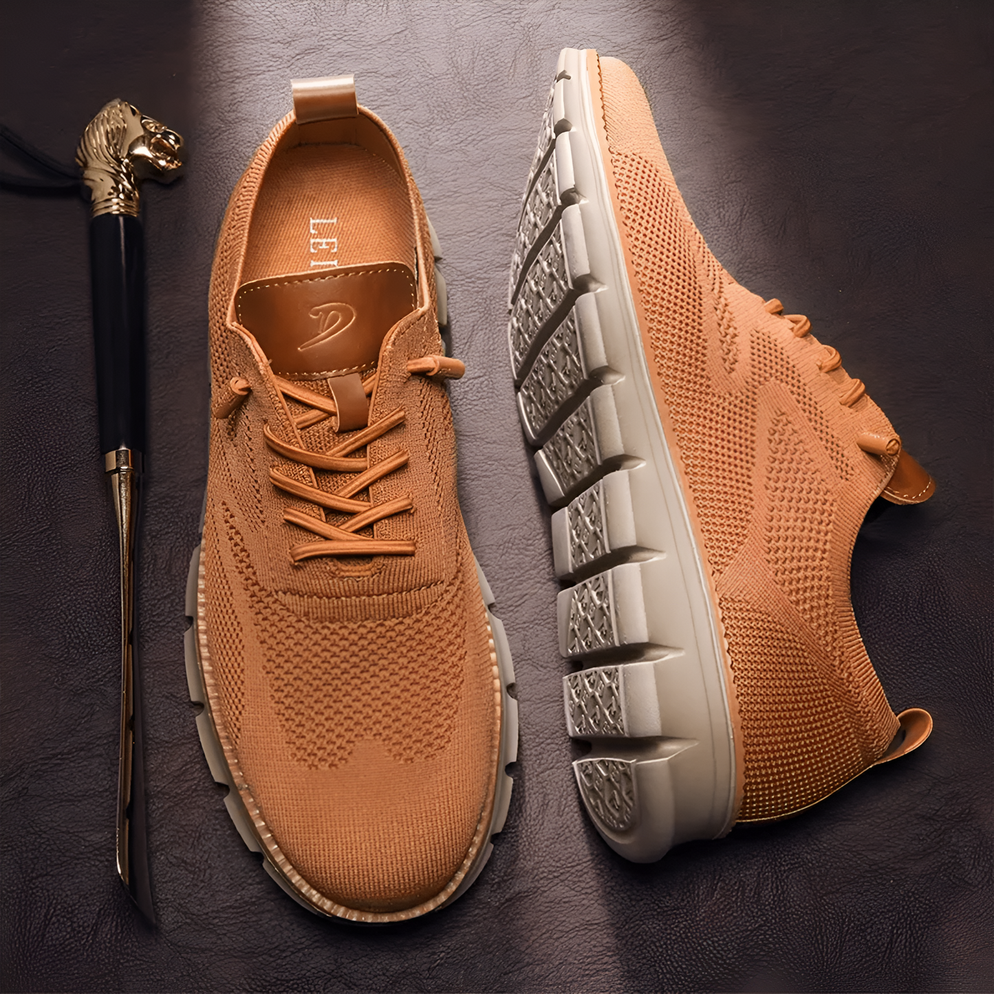 Oliver | Men’s Ultra-Comfort Knit Sneakers Breathable Casual Lace-Up Shoes