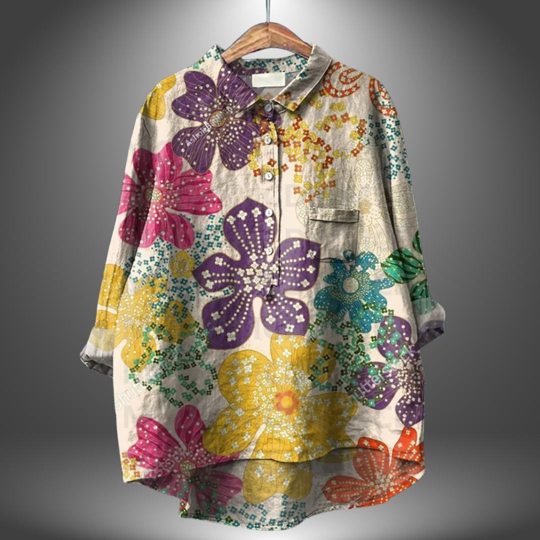 Ruby | Women’s Floral Print Shirt Lightweight Casual Summer Shirt