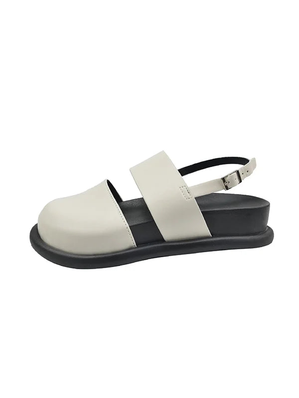 Variant image for Women's Sandals – Chic Round Toe, Medium Heel, Stylish Belt Buckle, Versatile for Spring & Summer-1