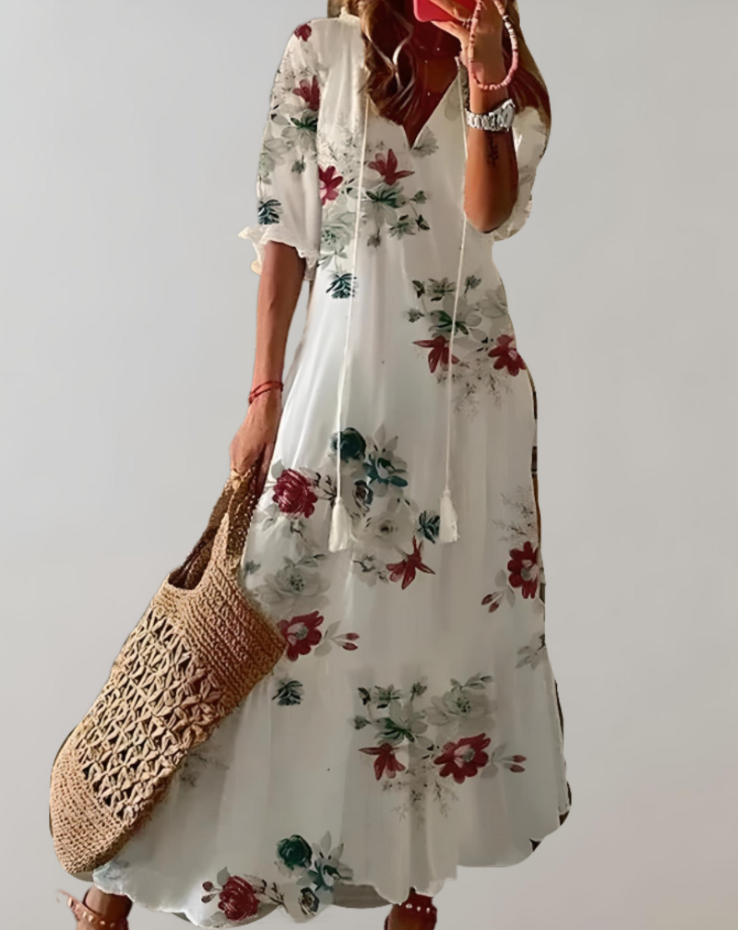 Variant image for Women's Flowy Maxi Dress – Lightweight Sleeveless Summer Style, Elegant Fit-37