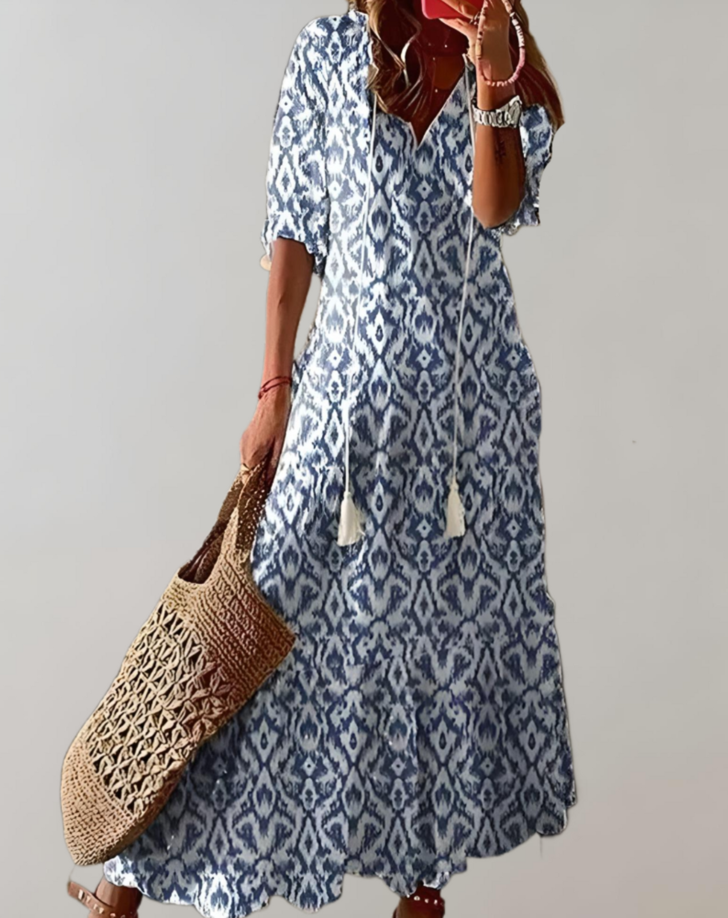Variant image for Women's Flowy Maxi Dress – Lightweight Sleeveless Summer Style, Elegant Fit-31