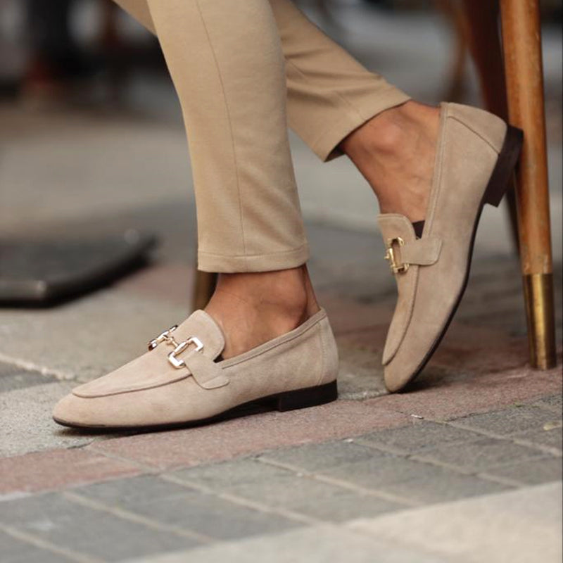 Max | Men’s Suede Horsebit Loafers Classic Slip-On Moccasins for Casual Style