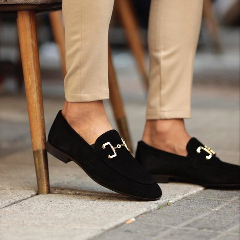 Max | Men’s Suede Horsebit Loafers Classic Slip-On Moccasins for Casual Style