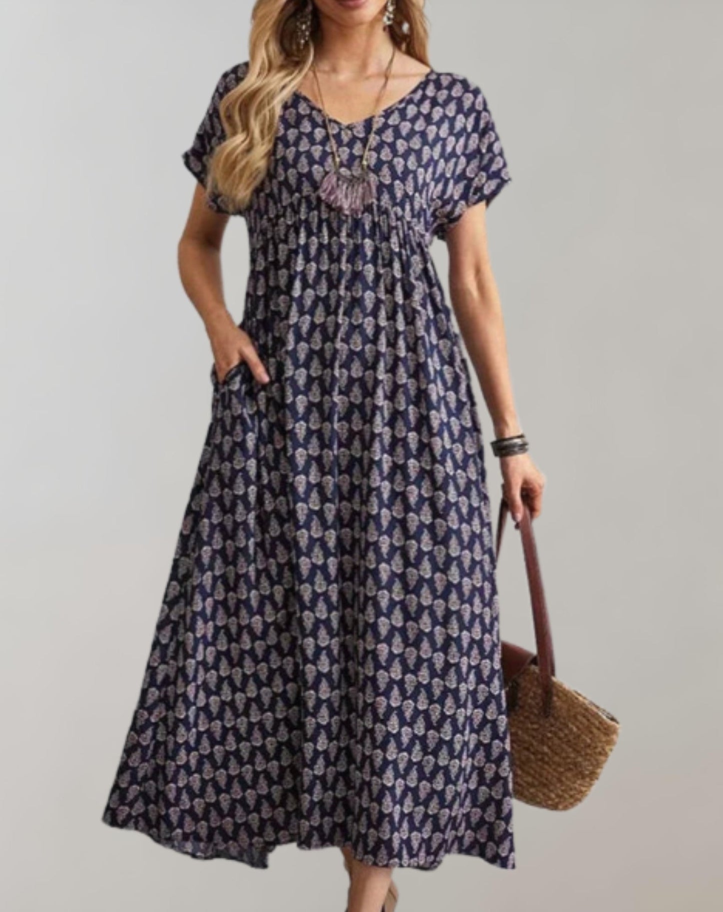 Variant image for Women's White Maxi Dress – Flowy, Lightweight, Sleeveless, Perfect for Summer-33