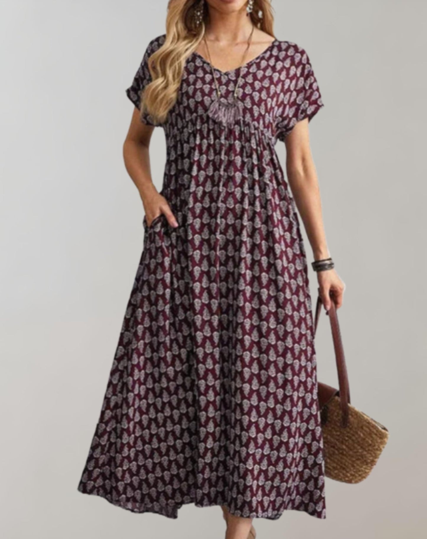 Women's White Maxi Dress – Flowy, Lightweight, Sleeveless, Perfect for Summer