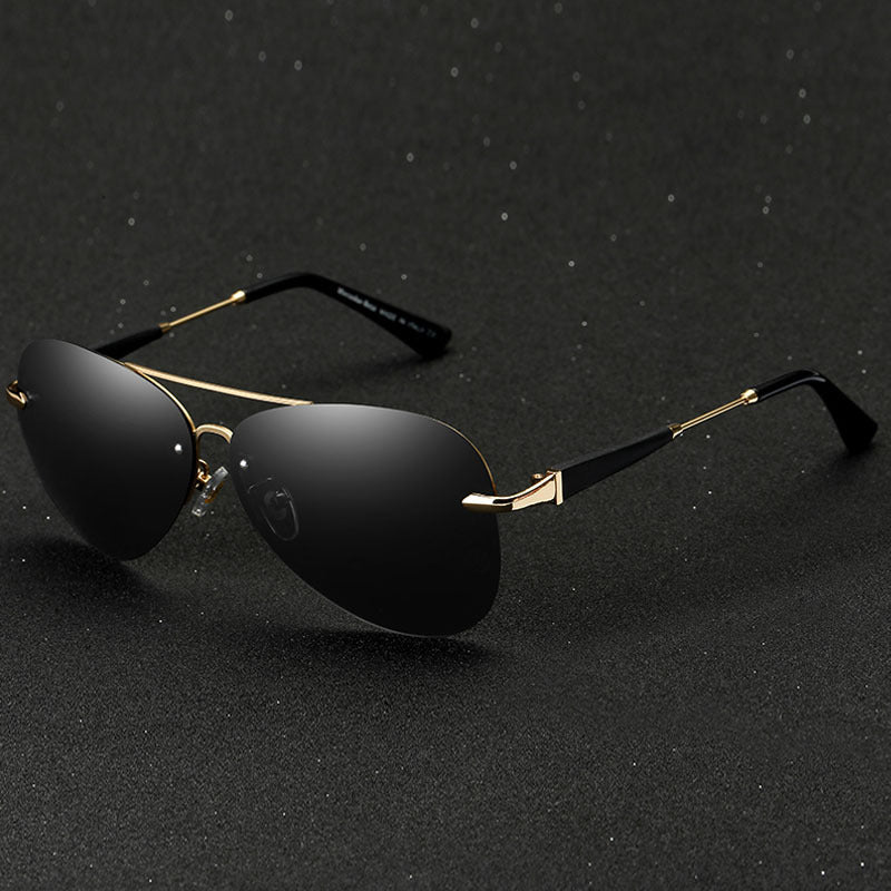 Adam | Polarized Aviator Sunglasses for Men Sleek Black UV Protection