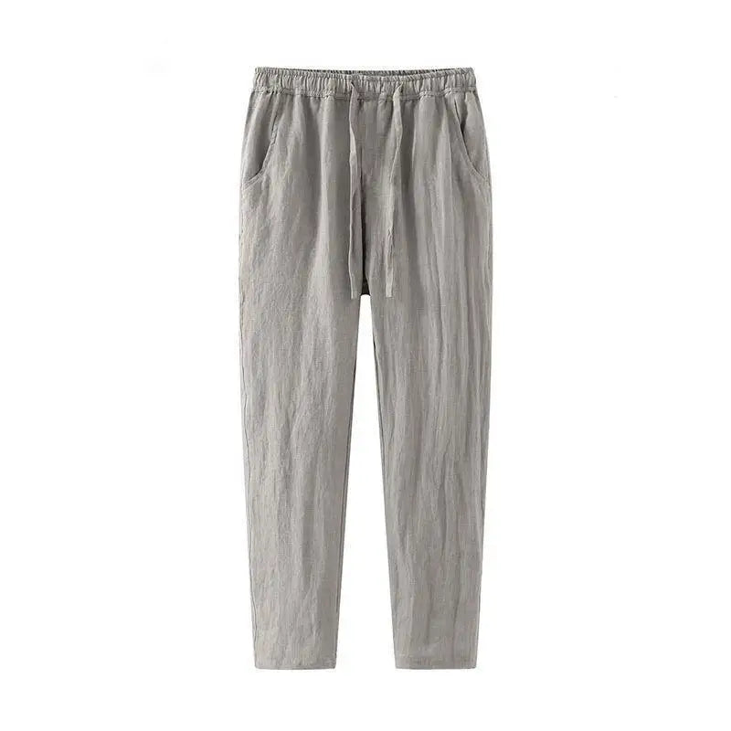 George | Men's Linen Trousers Lightweight Ankle-Length Summer Pants
