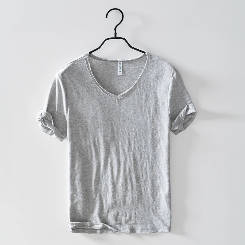 Daniel | Men's V-Neck Cotton T-Shirt Lightweight Breathable Casual Summer Tee