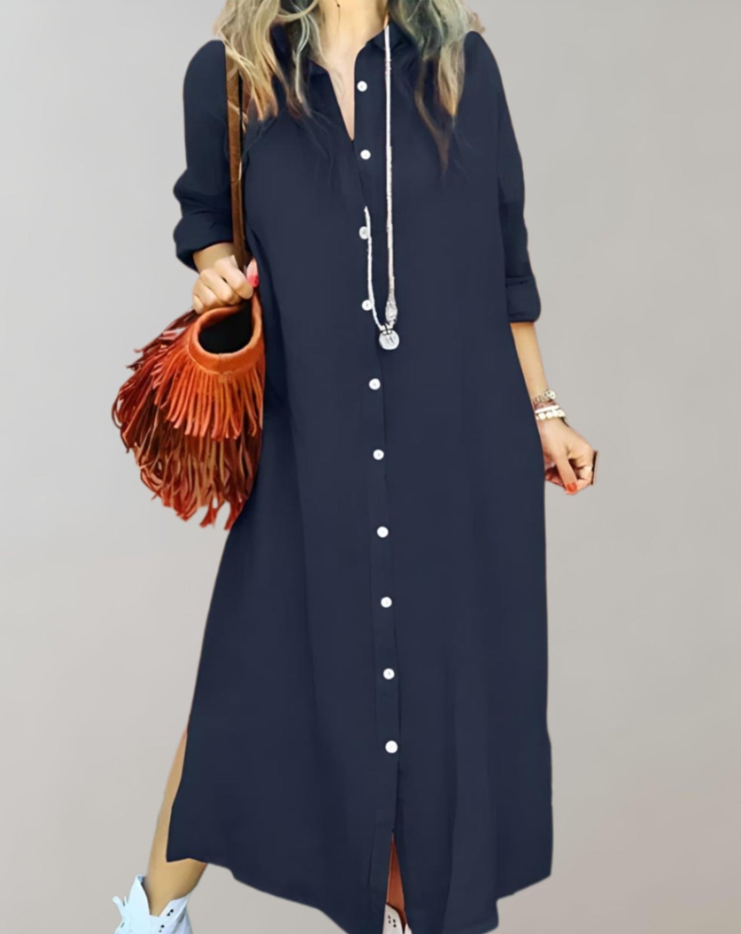 Women's Sleeveless Maxi Dress – Elegant V-Neck, Flowy Fit, Lightweight Polyester, Perfect for Summer
