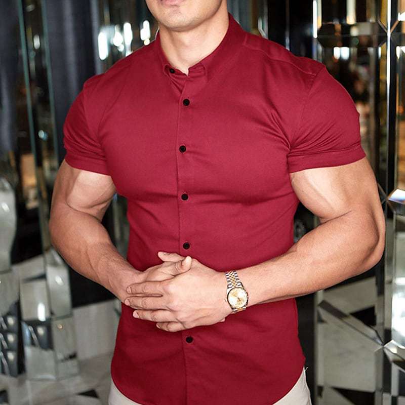 Jamie | Men’s Slim Fit Short Sleeve Shirt Breathable, Stylish & Versatile