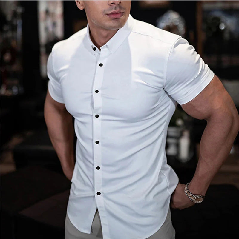Jamie | Men’s Slim Fit Short Sleeve Shirt Breathable, Stylish & Versatile