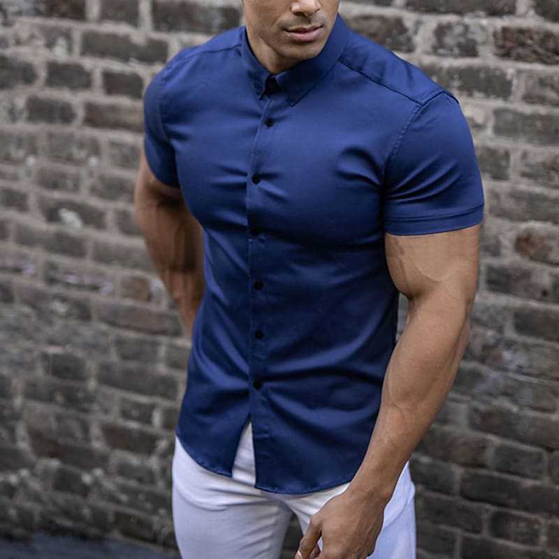 Jamie | Men’s Slim Fit Short Sleeve Shirt Breathable, Stylish & Versatile