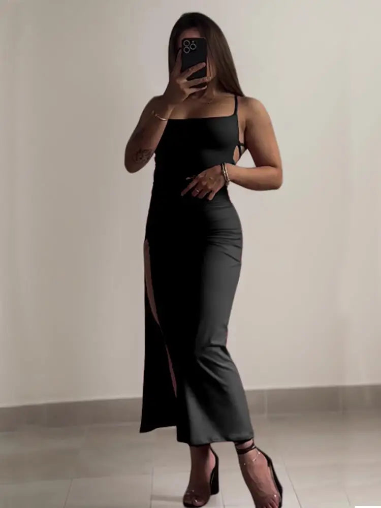 Women's Halter Neck Summer Dress – Trendy Bodycon Fit, Chic Design, Polyester Blend