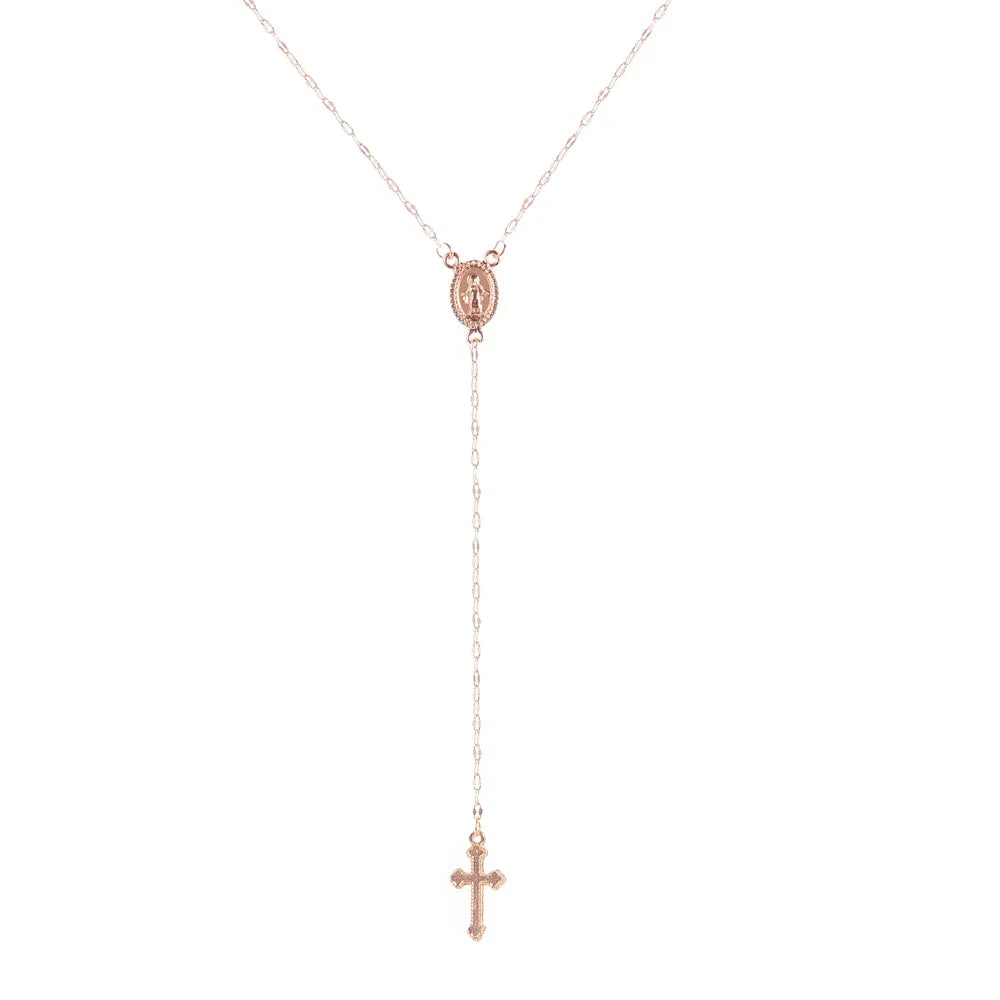 Women's Vintage Bohemian Cross Pendant Necklace – Durable Alloy, Lightweight, Spiritual Charm