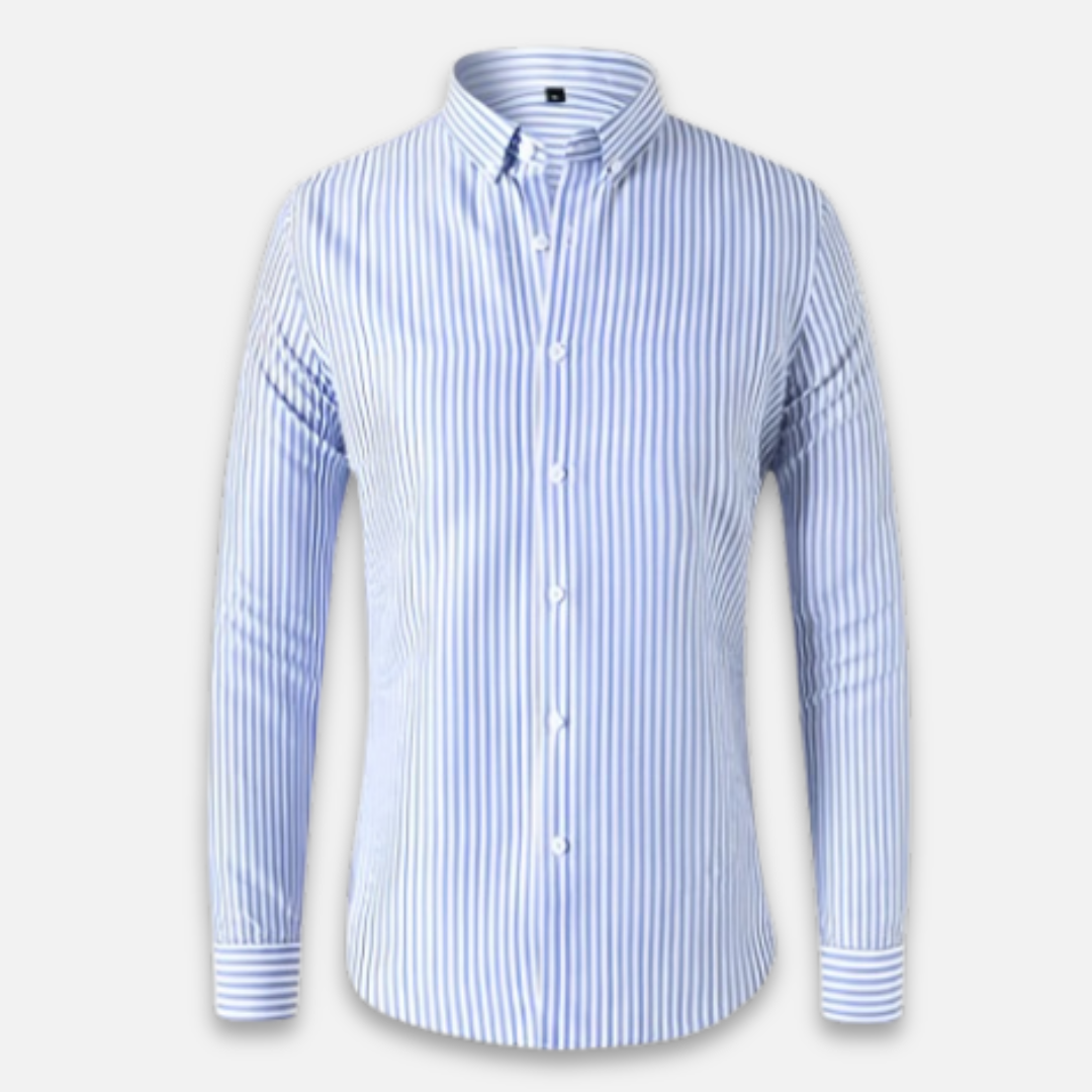 Alexander | Men's Striped Overshirt Casual Cotton Button-Up Shirt for Fall
