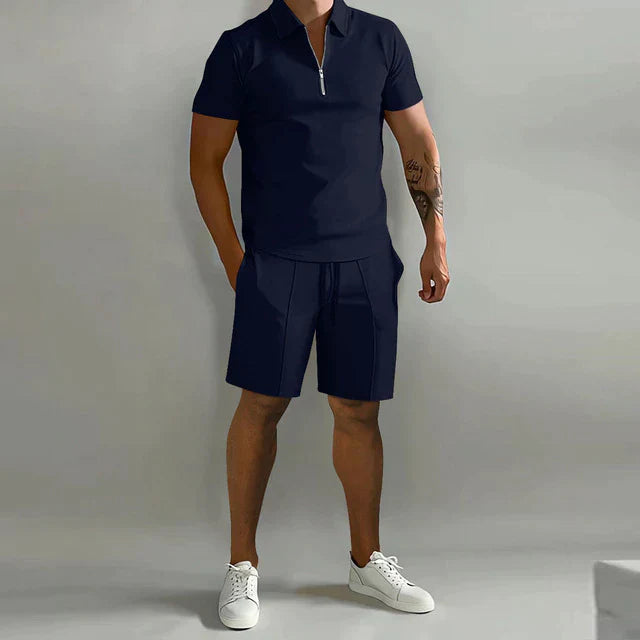 George | Men’s Luxury Polo and Shorts Set Summer Casual Outfit for Parties