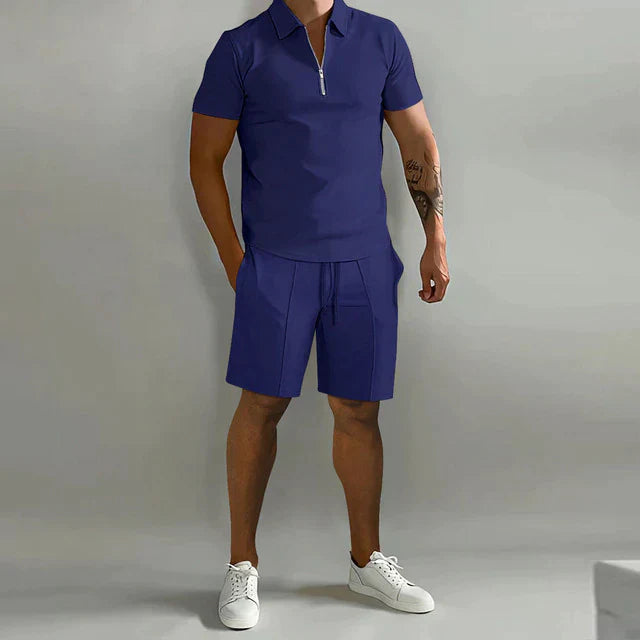George | Men’s Luxury Polo and Shorts Set Summer Casual Outfit for Parties