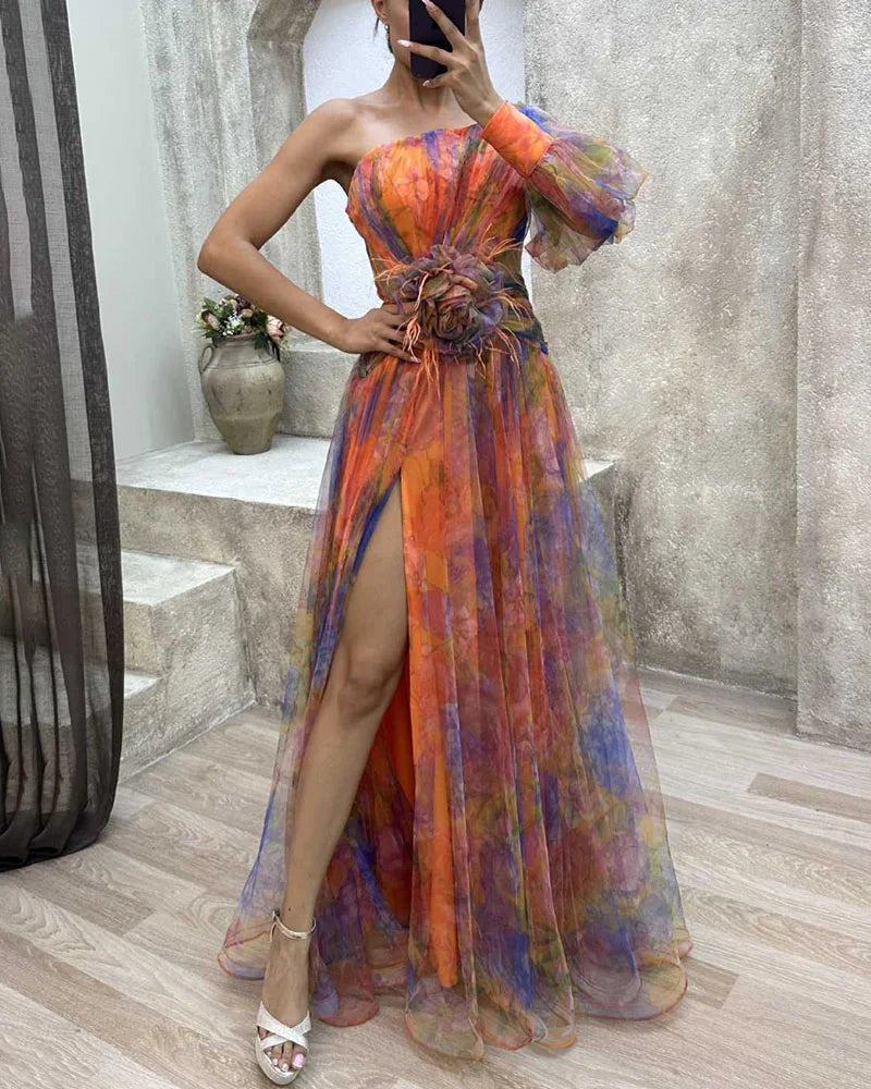 Women's Elegant Maxi Evening Dress – Flattering Flowing Design, Lightweight Fabric, Perfect for Formal Events