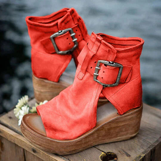 Variant image for Women's Boho Wedge Sandals – Comfortable High Heel, Versatile Style, Non-Slip Rubber Sole-10