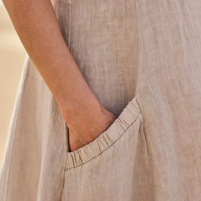Women's Long Sleeve Maxi Dress – Elegant Flowing Design, Breathable Polyester, Summer Ready