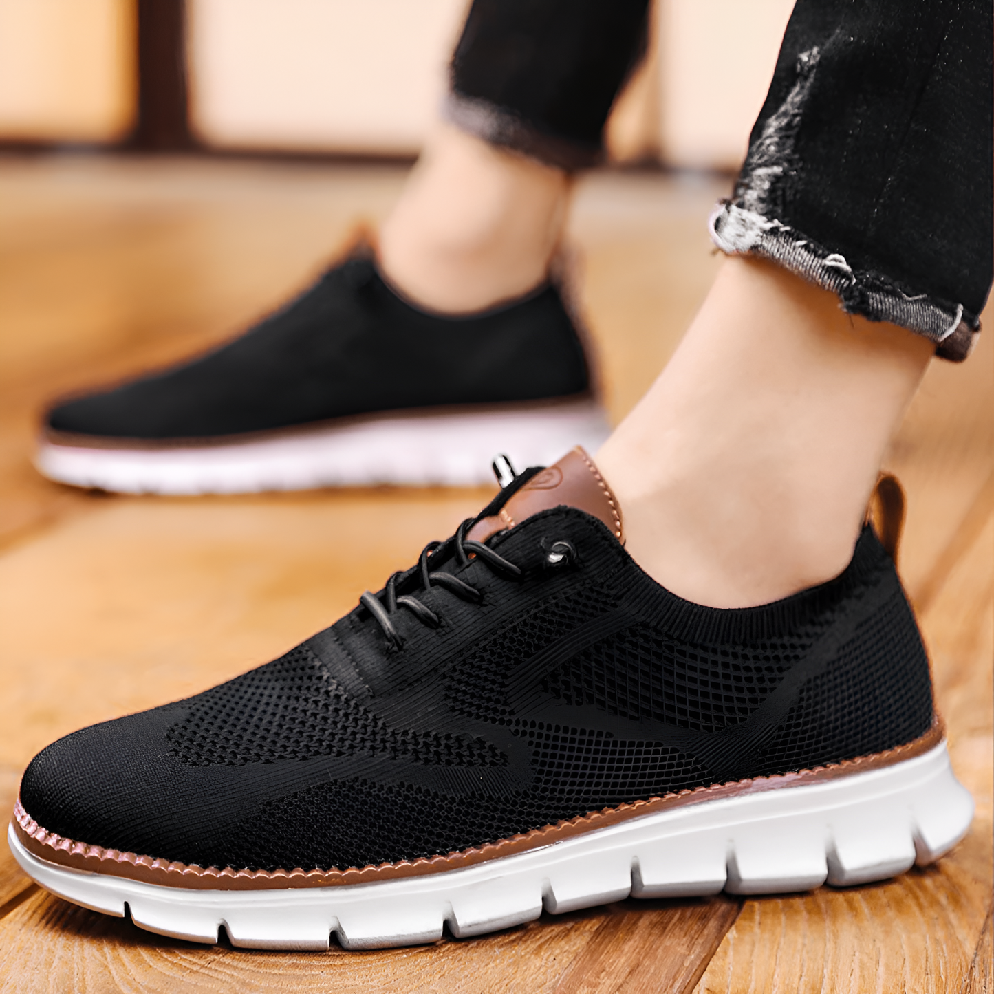 Oliver | Men’s Ultra-Comfort Knit Sneakers Breathable Casual Lace-Up Shoes