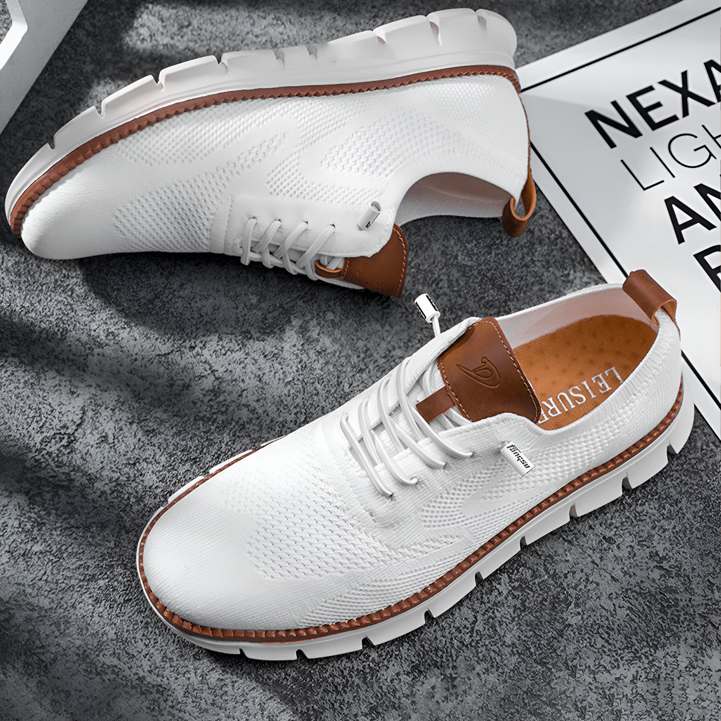 Oliver | Men’s Ultra-Comfort Knit Sneakers Breathable Casual Lace-Up Shoes