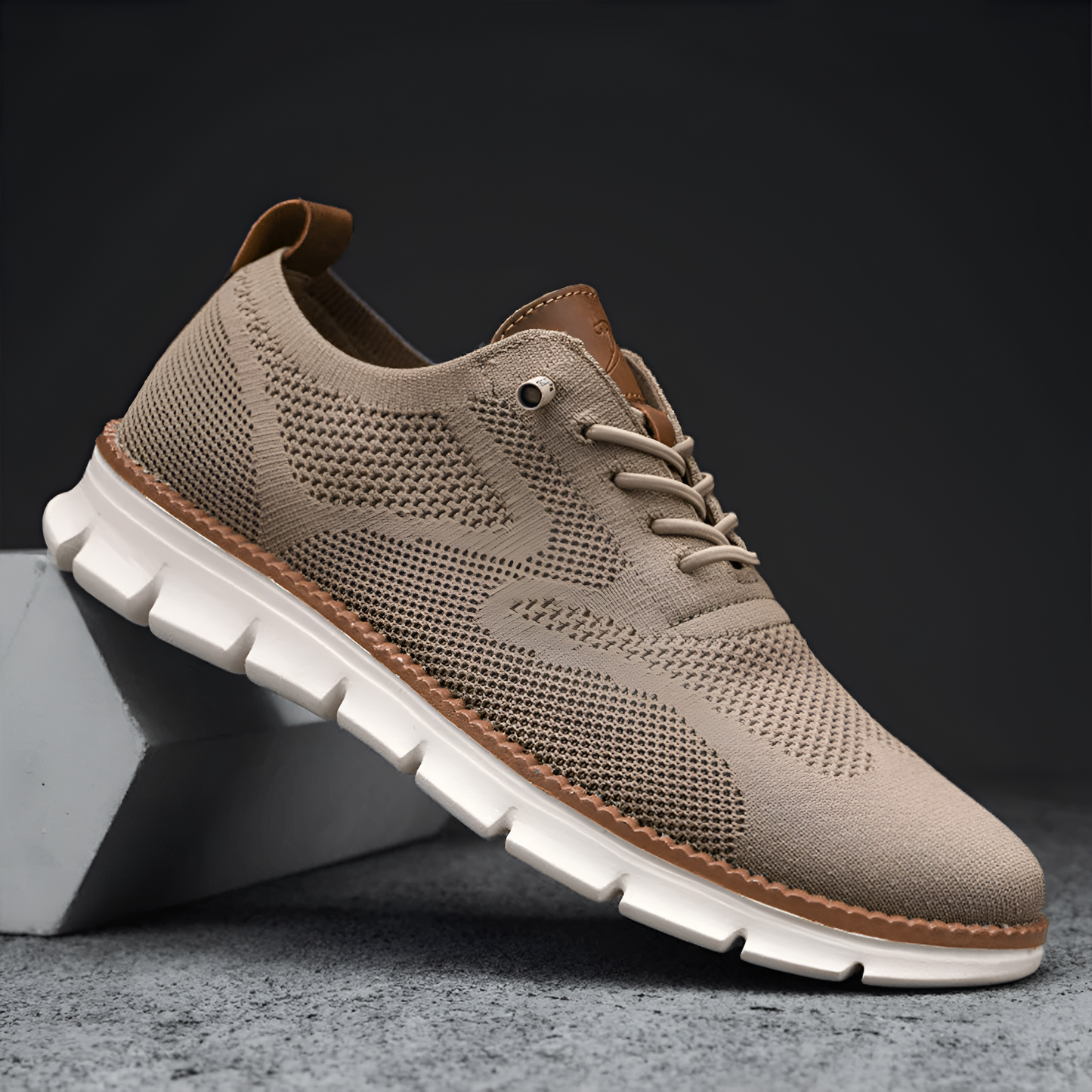 Oliver | Men’s Ultra-Comfort Knit Sneakers Breathable Casual Lace-Up Shoes