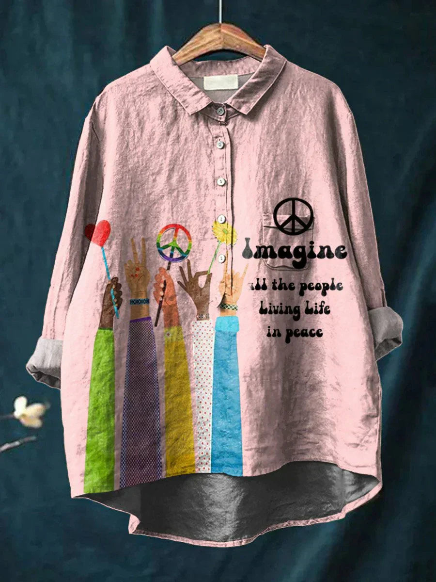 Violet | Boho Hippie Art Tee for Women Colorful Peace Print Shirt