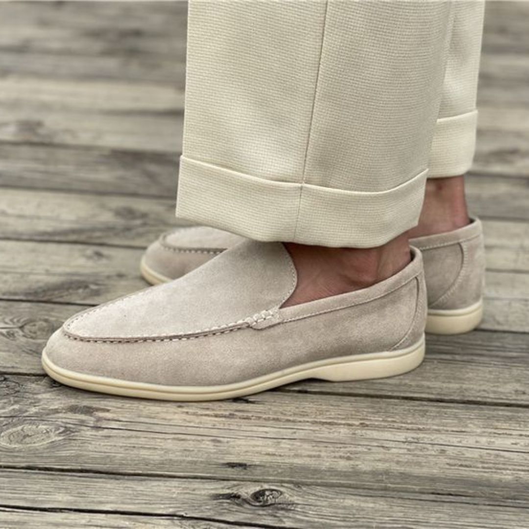 Oscar | Men’s Suede Loafers Elegant Slip-On Leather Shoes with Memory Foam